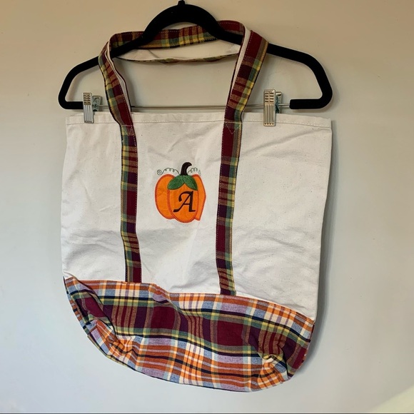 “A” Monogram Canvas Bag - Picture 3 of 4